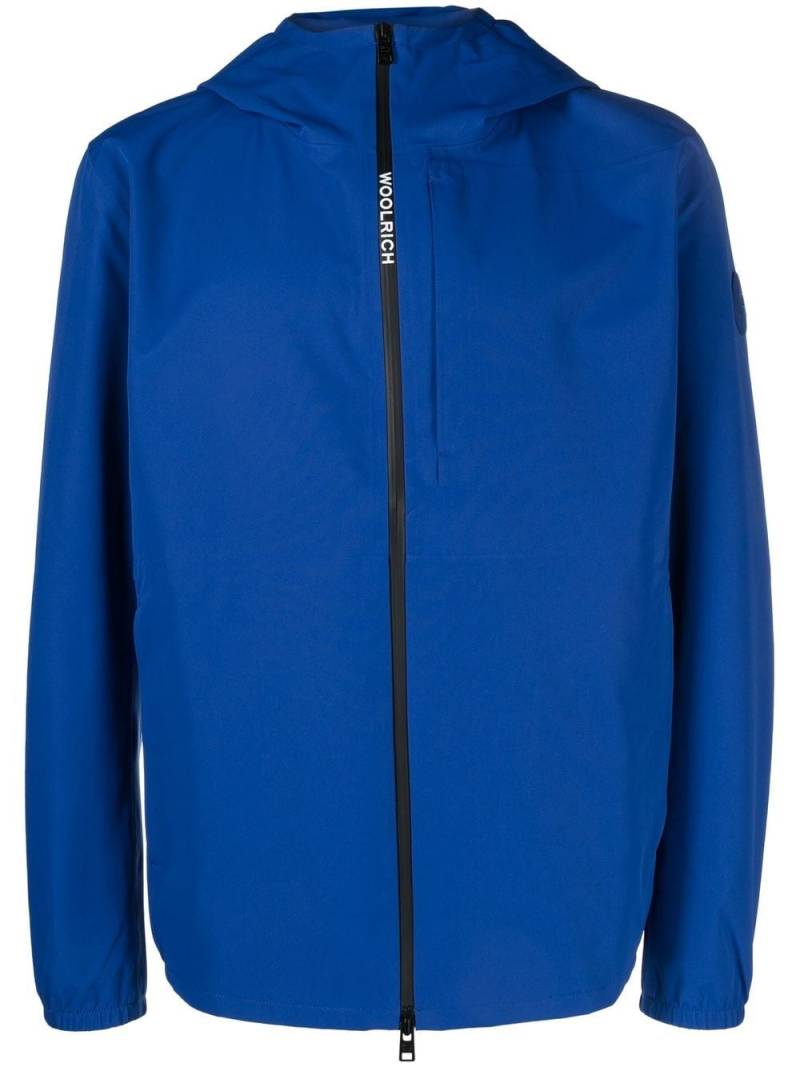 Woolrich Kapuzenjacke mit Logo-Print - Blau von Woolrich