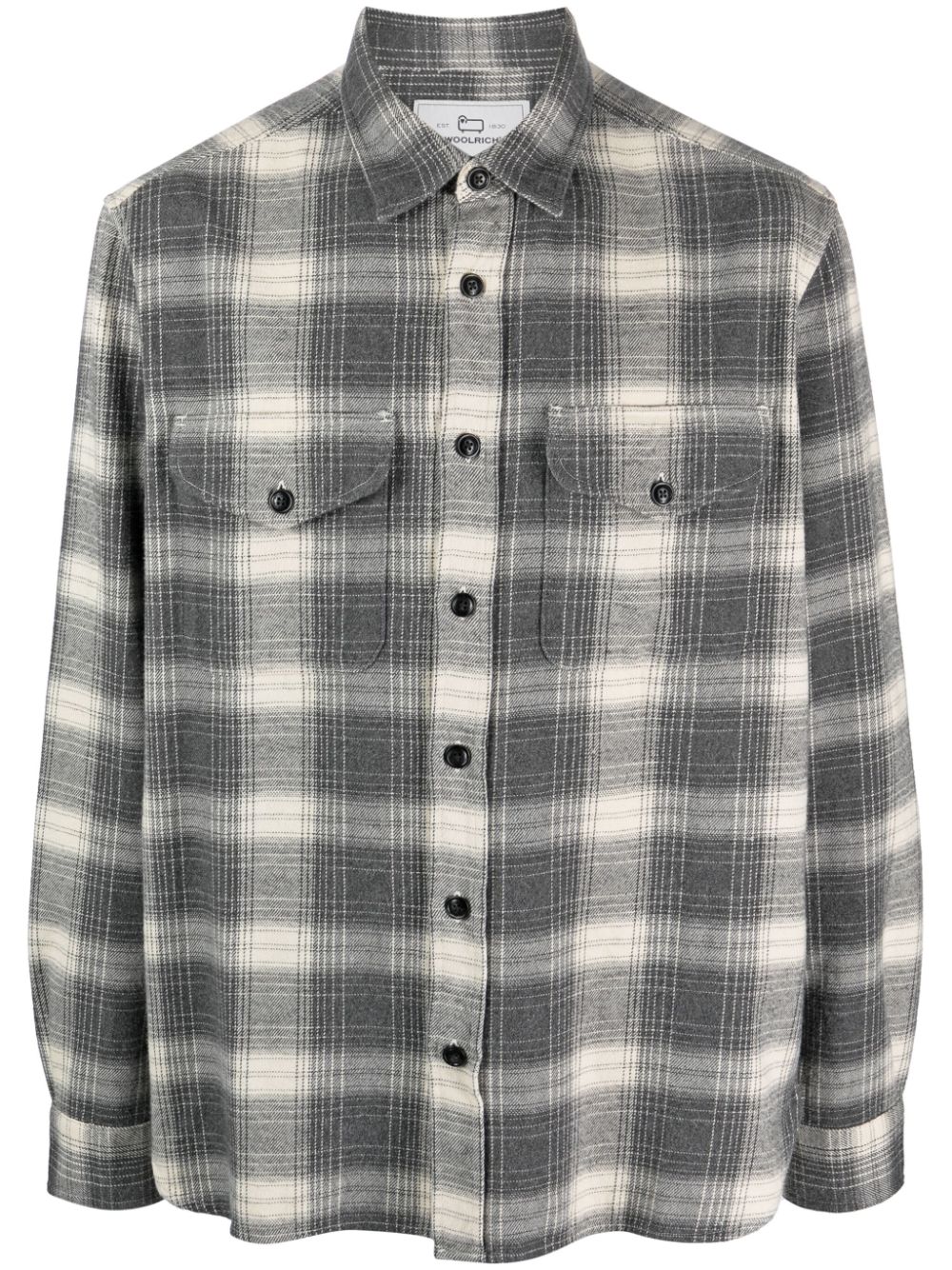 Woolrich Kariertes Flanellhemd - Grau von Woolrich