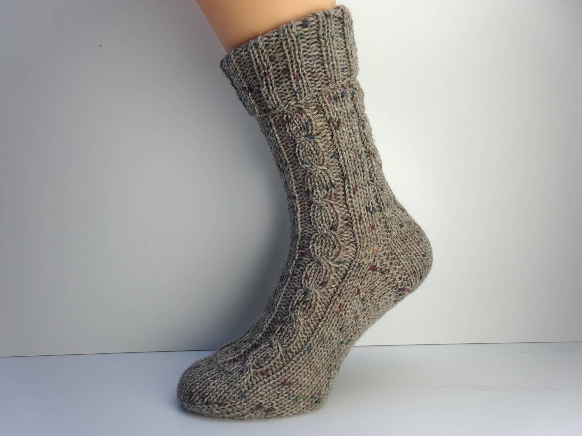 Dicke Socken "Zopf", Beige-Color, 39/40 Dicke Socken "Zopf", Beige-Color, 39/40 von WoolyWhisper