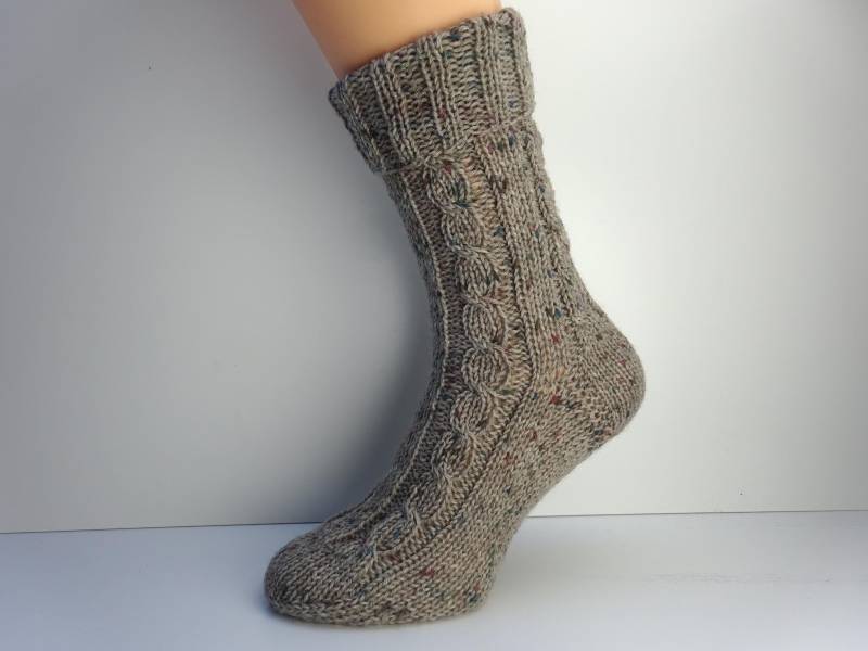 Dicke Socken "Zopf", Beige-Color, 39/40 Dicke Socken "Zopf", Beige-Color, 39/40 von WoolyWhisper