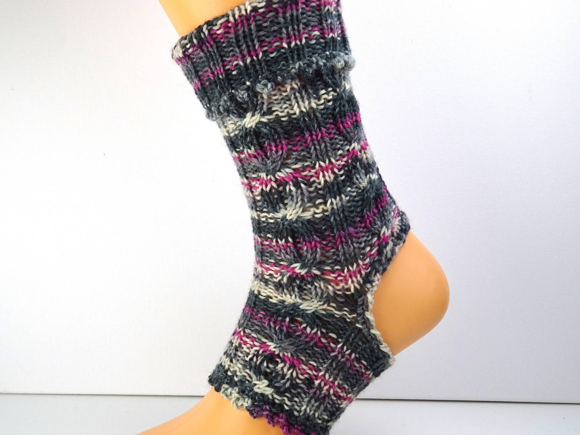 Yoga-Socken "Farbverlauf", Picotkante Yoga-Socken "Farbverlauf", Picotkante von WoolyWhisper