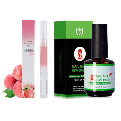 Gel Nail Polish Remover+Nagelpflegestift, Magic Eliminator, Entfernen Sie Gelnägel Einfach und Schnell Schadet den Nägeln Nicht, Geeignet für alle Arten von Kunstnägeln von Wootapson