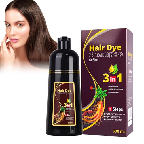 Wootapson Schwarz Haarfärbeshampoo,Natürliche Schwarze Haarfarbe Shampoo 3 In 1,Instant Hair Shampoo,Haarfarbe Shampoo Für Graues Haar,Instant Black Hair Shampoo,Für Männer & Frauen-dark brown-500ML Wootapson Schwarz Haarfärbeshampoo,Natürliche Schwarze Haarfarbe Shampoo 3 In 1,Instant Hair Shampoo,Haarfarbe Shampoo Für Graues Haar,Instant Black Hair Shampoo,Für Männer & Frauen-dark brown-500ML von Wootapson