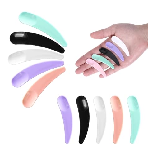 Wopanxye 100 Stück Spatel Kosmetik Make Up Cremespatel Mini Kosmetikspatel Gebogenen Spatula Scoop Schaufel Spachtel Cremespatel Kosmetik Spatula Klein Maske Creme Löffel für Proben Maske Waschgel von Wopanxye
