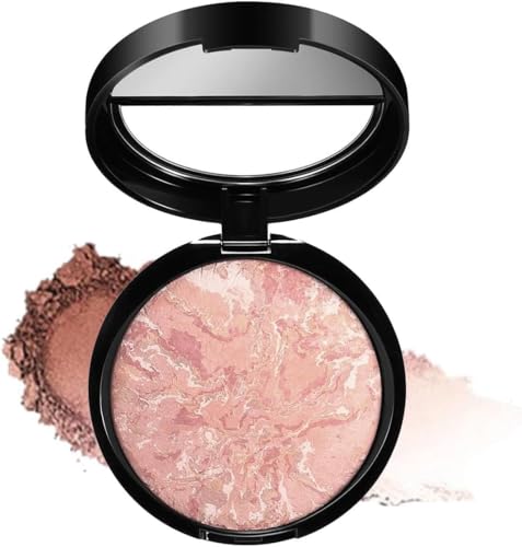 Baked Foundation for Mature Skin, Brighten Color Correcting Powder Foundation, Make-up Control Oil Fine Flash Hochglanz Make-up Pulver, Langlebiger 24h-Trag, Abdeckung feiner Linien, Flecken (02#) von Woranb