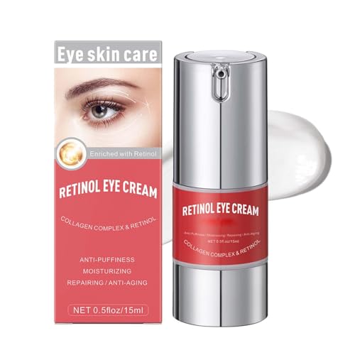 Retinol Eye Cream, Retinol Augencreme mit Kollagen und Hyaluronsäure zur Reduzierung von Falten und feinen Linien, Gegen Dunkle Augenringe und Schwellungen, Augenpflege Damen und Männer (1) von Woranb