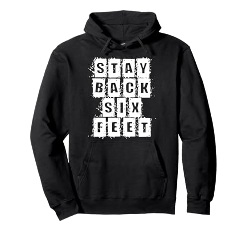 Bleiben Sie 1,8 m zurück – beide Seiten Pullover Hoodie Bleiben Sie 1,8 m zurück – beide Seiten Pullover Hoodie von Word Art etc
