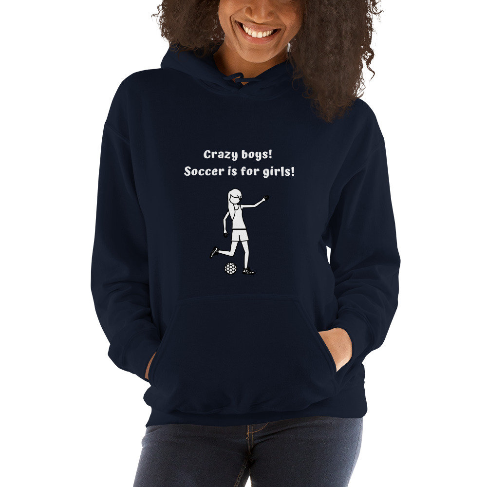 Verrückte Jungs Fußball Ist Für Mädchen-Hoodie von WordsOnteeshirts