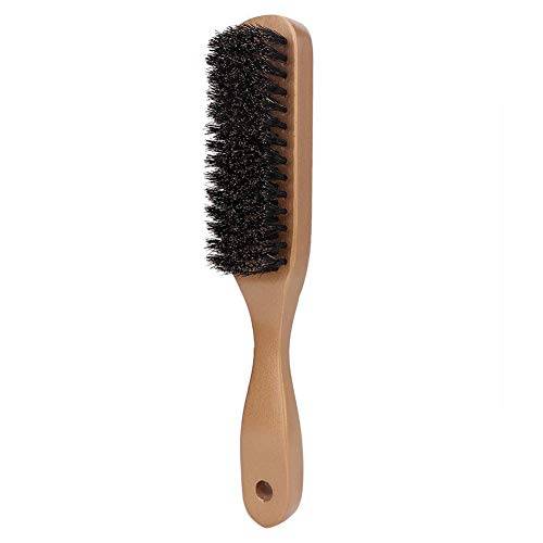 Bartbürste, Bartkammbürste für Männer Ölkopfbürste Friseurkamm Haarpflegewerkzeuge Pflegewerkzeug(Dark yellow) von Worii