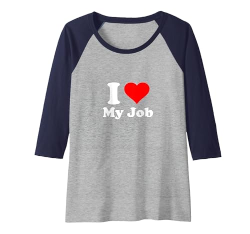 Ich Liebe Meinen Job Raglan, Damen, Marineblau/Dunkelgrau Meliert, L Ich Liebe Meinen Job Raglan, Damen, Marineblau/Dunkelgrau Meliert, L von Work Gifts