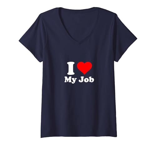Ich Liebe Meinen Job T-Shirt mit V-Ausschnitt, Damen, Marineblau, XL Ich Liebe Meinen Job T-Shirt mit V-Ausschnitt, Damen, Marineblau, XL von Work Gifts