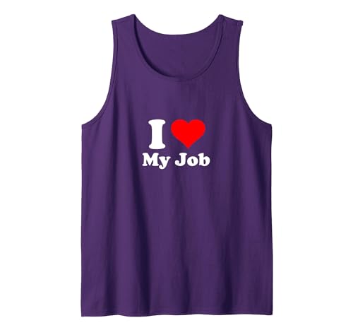 Ich Liebe Meinen Job Tank Top, Herren, Violett, XXL von Work Gifts