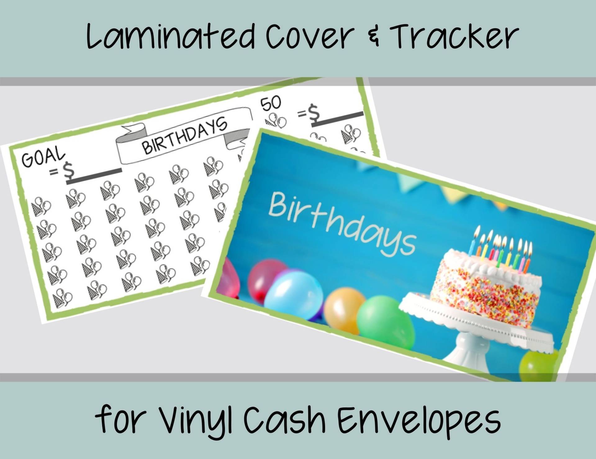 Birthday Cover & Tracker Für Geldumschläge, Geburtstag Spar-Tracker, Laminierte Einlagen Geldumschlagsystem Birthday Cover & Tracker Für Geldumschläge, Geburtstag Spar-Tracker, Laminierte Einlagen Geldumschlagsystem von WorkWritePlanner