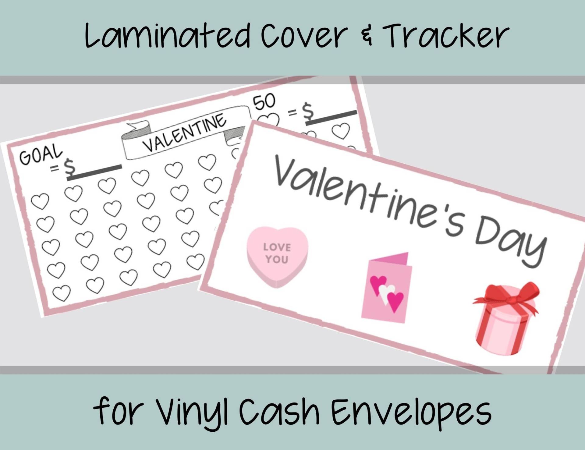 Valentinstag Cover & Tracker Für Geldumschläge, Valentinstag Spar-Tracker, Laminierte Einlagen Geldumschläge Valentinstag Cover & Tracker Für Geldumschläge, Valentinstag Spar-Tracker, Laminierte Einlagen Geldumschläge von WorkWritePlanner