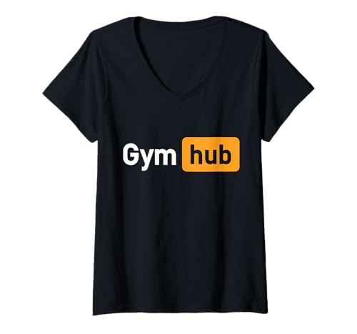 Damen Gym Hub Lustig Niedlich Erwachsene Neuheit Workout Gym Fitness T-Shirt mit V-Ausschnitt Damen Gym Hub Lustig Niedlich Erwachsene Neuheit Workout Gym Fitness T-Shirt mit V-Ausschnitt von Workout Apparel Strong Dedicated and Motivated