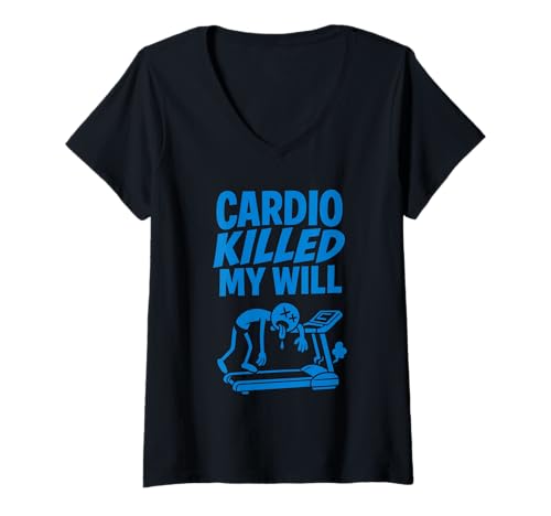 Damen Failed Gym Versuch Lustiger Fitness Gym Humor Cardio Witz T-Shirt mit V-Ausschnitt Damen Failed Gym Versuch Lustiger Fitness Gym Humor Cardio Witz T-Shirt mit V-Ausschnitt von Workout Fail Anti Motivation Sarcastic Gym Fitness