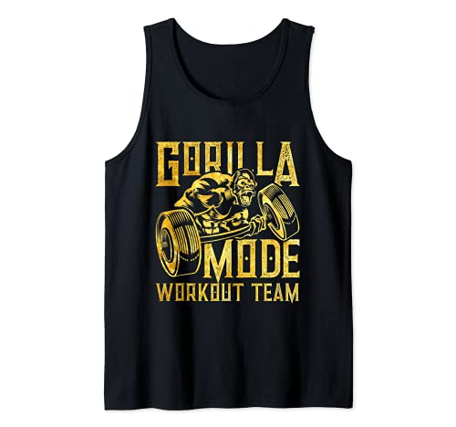 Gorilla Mode Workout Team Hantel Beast Gym Fitness Gold Tank Top Gorilla Mode Workout Team Hantel Beast Gym Fitness Gold Tank Top von Workout Fitness Gym Shirts