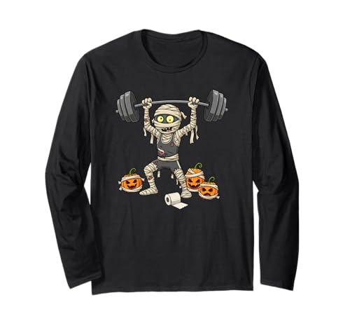 Lustiges Gewichtheben Fitnessstudio Mama Kürbis Halloween Herren Damen Langarmshirt Lustiges Gewichtheben Fitnessstudio Mama Kürbis Halloween Herren Damen Langarmshirt von Workout Fitness Lovers Cute Halloween Outfits