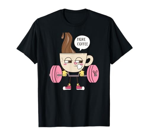 Lustige Kaffeetassenwitze auf lustigem Fitnesskostüm für Damen und Herren T-Shirt Lustige Kaffeetassenwitze auf lustigem Fitnesskostüm für Damen und Herren T-Shirt von Workout Gifts and unisex tees more caffeine Energy