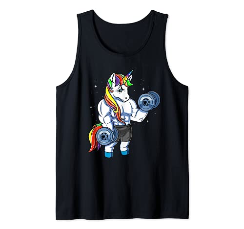Unicorn Weightlifting T-Shirt - Rainbow Unicorn Gym Women Tank Top Unicorn Weightlifting T-Shirt - Rainbow Unicorn Gym Women Tank Top von Workout Unicorn Fitness Gym Store