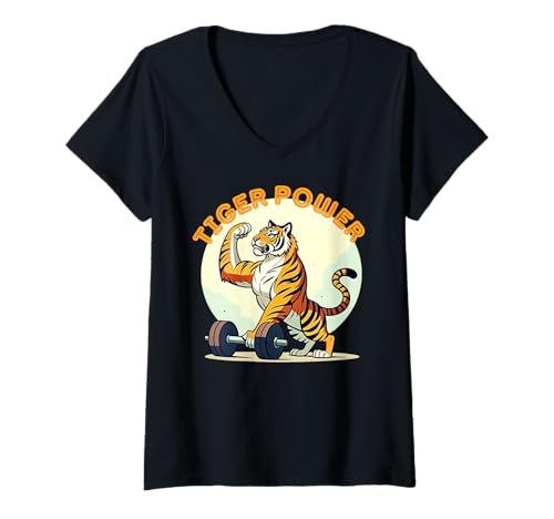 Damen Workout Hanteltraining Sportbekleidung T-Shirt mit V-Ausschnitt Damen Workout Hanteltraining Sportbekleidung T-Shirt mit V-Ausschnitt von Workout and motivational quotes