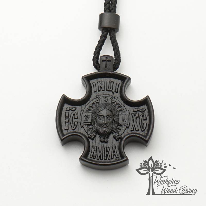 Geschnitzte Ebenholz Kreuz Halskette Christlicher Anhänger, Herren Wandkunst Geschnitzte Ebenholz Kreuz Halskette Christlicher Anhänger, Herren Wandkunst von WorkshopWoodCarving