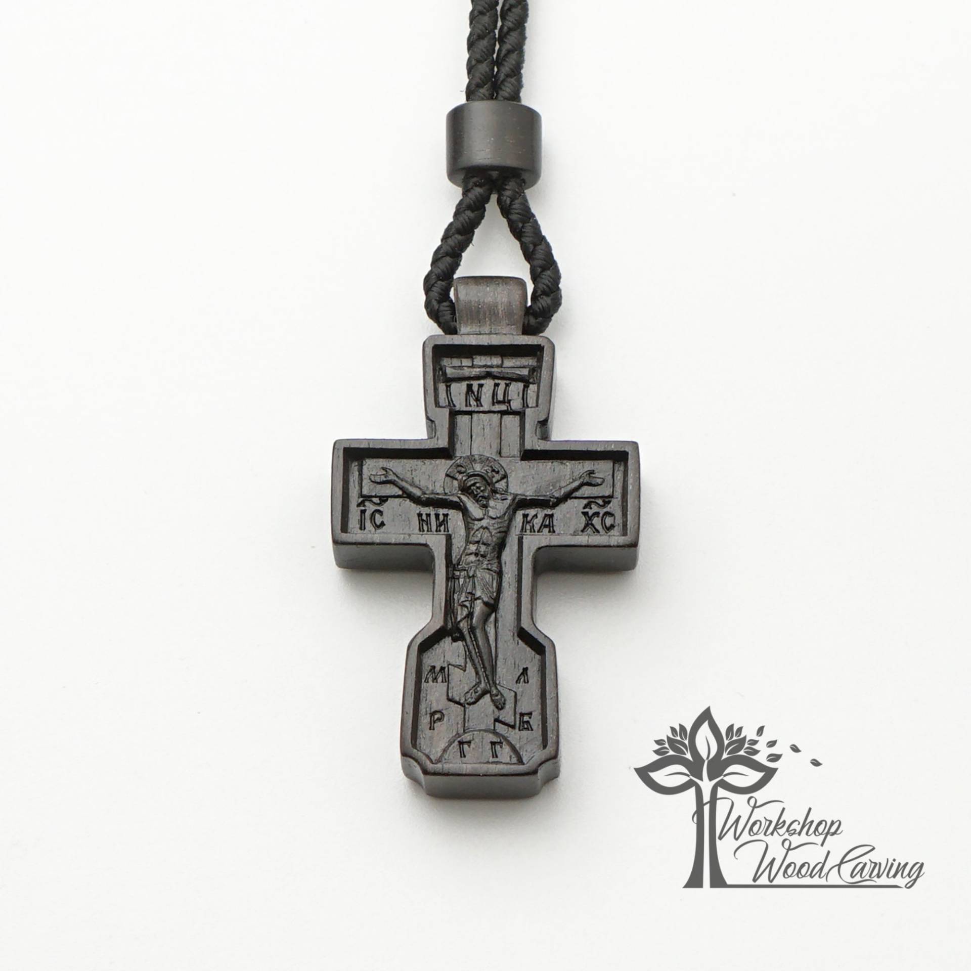 Handgeschnitzte Ebenholz Kreuz Halskette Christliches Religiöses Geschenk Handgeschnitzte Ebenholz Kreuz Halskette Christliches Religiöses Geschenk von WorkshopWoodCarving