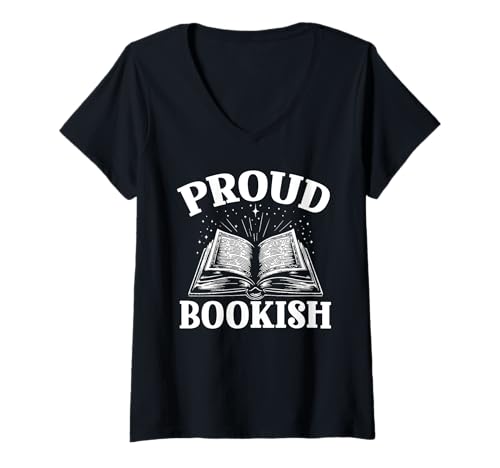 Damen Book Lover Bookworm Books and Reading Welttag des Buches T-Shirt mit V-Ausschnitt von World Book Day Book Lover Bookworm