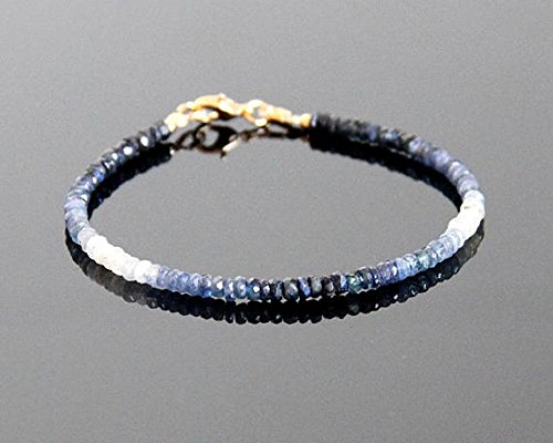 Sapphire Bracelet - Natural Sapphire, Ombre Sapphire, Blue Sapphire Bracelet, September Birthstone 3.5-3.8mm Code- WAR6079 von World Wide Gems