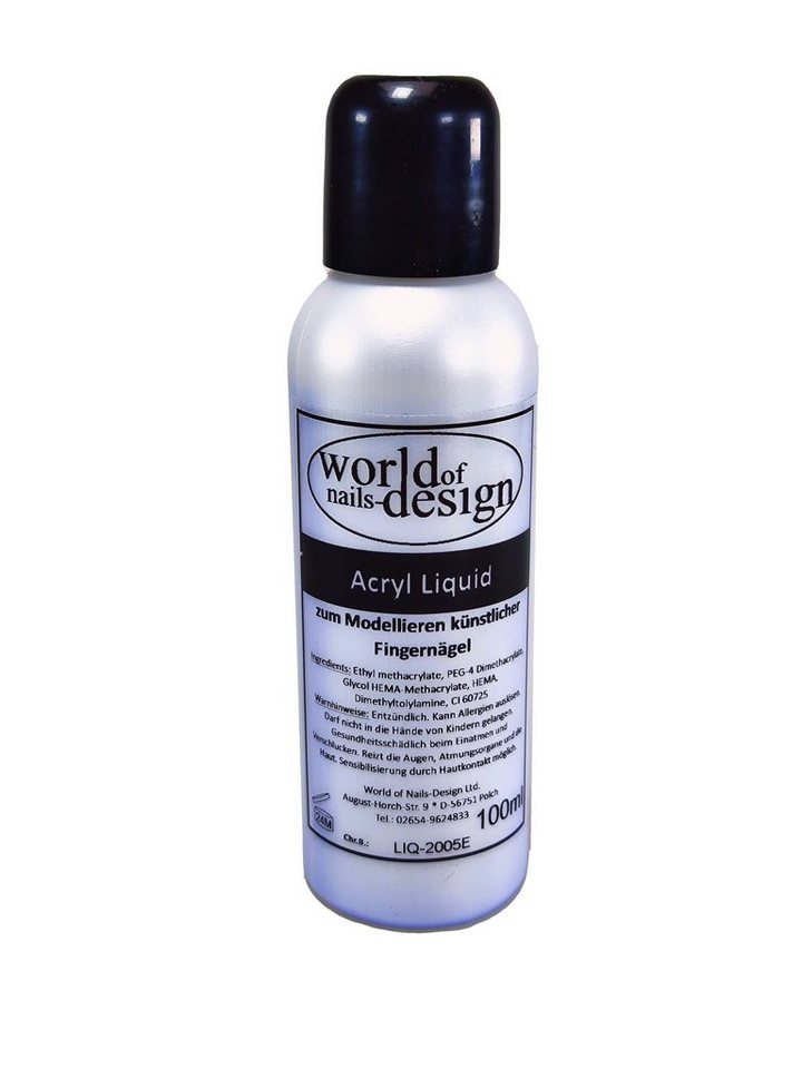 World of Nails-Design Kunstfingernägel 100ml lufttrocknendes Acryl Liquid für Acrylpulver, Verzögerung 45 sek von World of Nails-Design