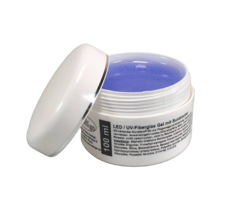 World of Nails-Design UV-Gel LED/UV-Fiberglas Gel klar 1 Phasengel, Aufbaugel mit Sunblocker, professionelle Studioqualität von World of Nails-Design