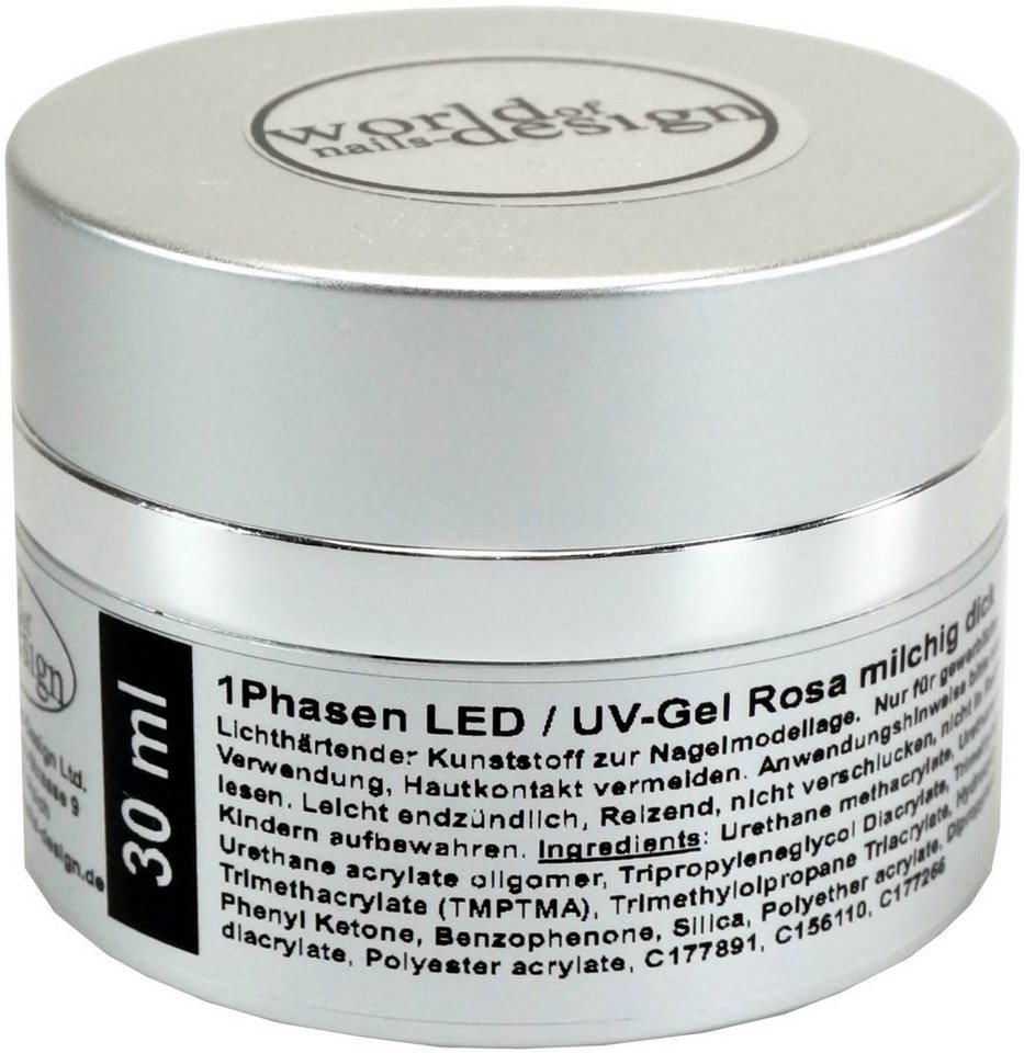 World of Nails-Design UV-Gel LED / UV-Gel 1 Phasen milky rosé, milchig rosa, Babyboomer Look World of Nails-Design UV-Gel LED / UV-Gel 1 Phasen milky rosé, milchig rosa, Babyboomer Look von World of Nails-Design