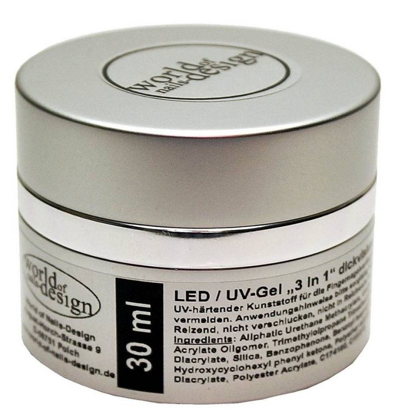 World of Nails-Design UV-Gel StudioLine LED / UV-Gel klar "3 in 1" dick viskose 30ml von World of Nails-Design
