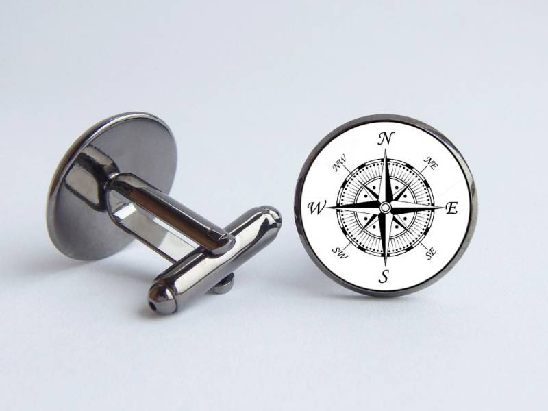 Antike Kompass Manschettenknöpfe Rose Des Wind Männer Zubehör Schmuck Vintage Stil Traveler Geschenk Wissenschaft Geographer von WorldOfDream