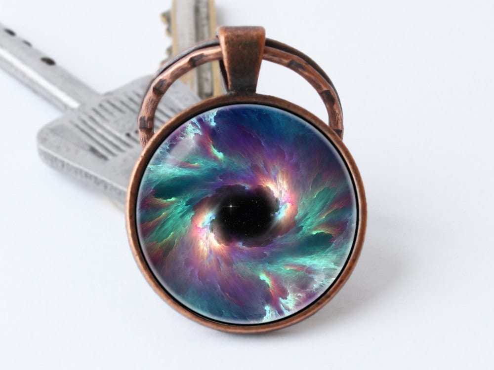 Astronomie Schlüsselanhänger Nebula Kosmos Galaxy Sterne Staub Anhänger Space Geschenkideen von WorldOfDream