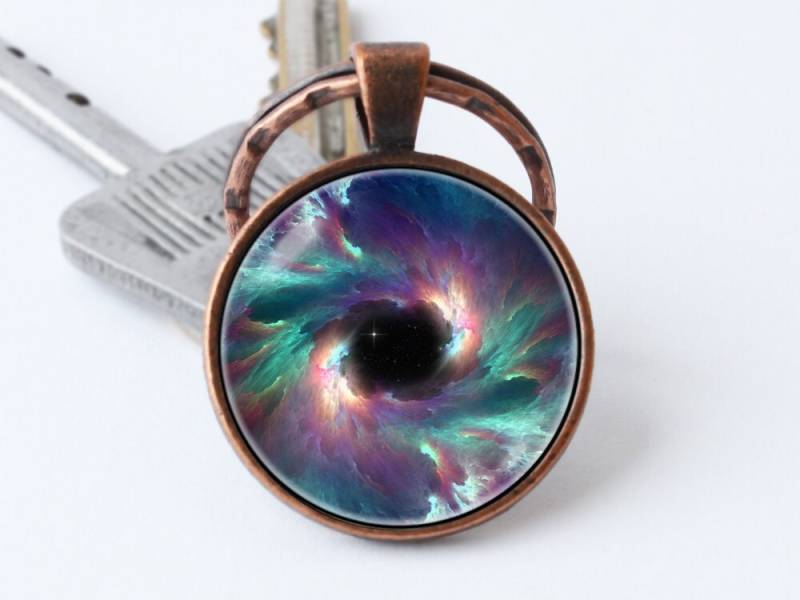 Astronomie Schlüsselanhänger Nebula Kosmos Galaxy Sterne Staub Anhänger Space Geschenkideen von WorldOfDream