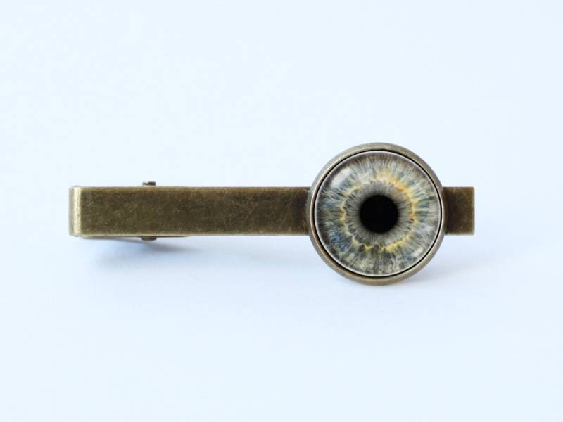 Augenkrawatte Clip Grau Bar Eyeball Krawatte Menschliche Augen Geschenk Für Hochzeiten Männer Herren Bräutigam Auge Schmuck von WorldOfDream