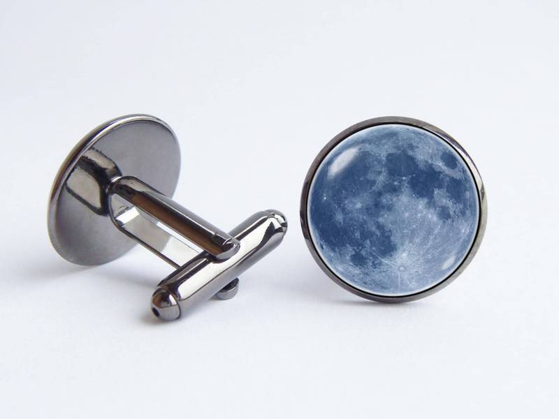 Blauer Mond Manschettenknöpfe Männer Accessoires Freund Geschenk Für Mann Vater von WorldOfDream