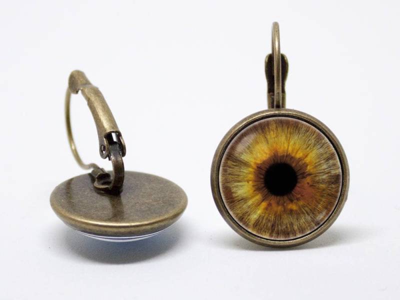 Braune Augapfel Auge Ohrringe Mädchen Geschenk Schmuck Augen Eye Menschliche Für Freundin von WorldOfDream