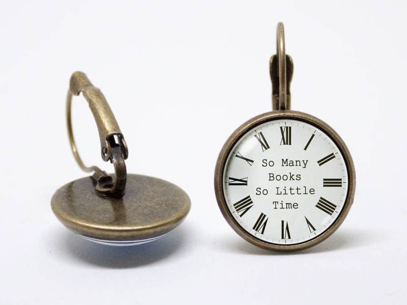 Buchen Sie Ohrringe Buch Liebhaber Geschenk Uhr Bücher Schmuck Bookworm Bibliothek Bücherwurm Für Schüler Nerd von WorldOfDream