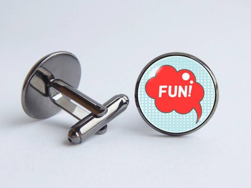 Comics Manschettenknöpfe Spaß Schmuck Geschenk Für Bruder Comic Buch Männer Sound Zitat von WorldOfDream