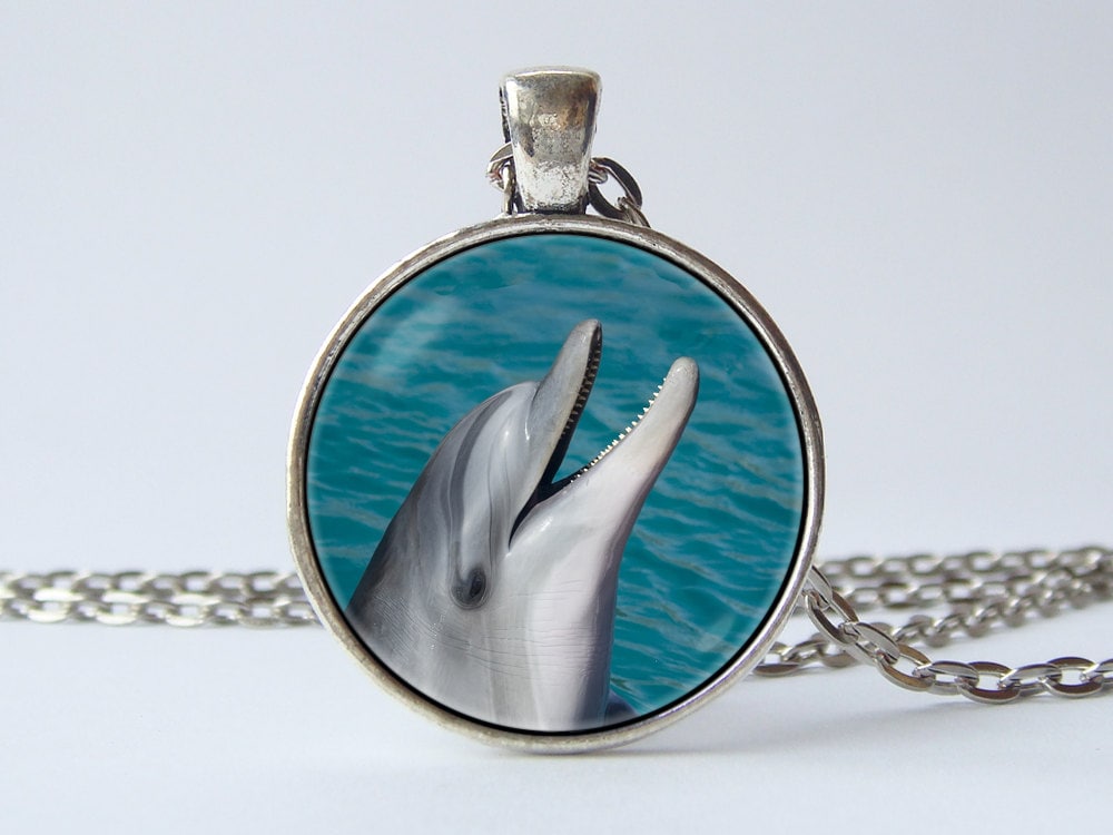 Delphin Halskette Schmuck Anhänger Ozean Geschenk Meer Geburtstag Kunst Leben Marine von WorldOfDream