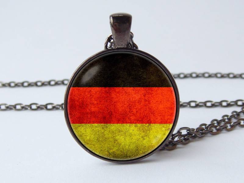 Deutsche Flagge Anhänger Deutscher Schmuck Halskette Flaggen Deutschland Von Vaterland Geschenkideen National von WorldOfDream