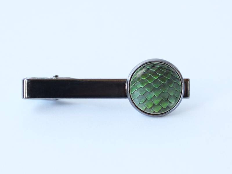 Drachen-Ei-Krawatte-Clip Dragon Krawatte Clip Drachen Ei Geschenk Schmuck Dino Fantasy Einzigartige Grün Schuppen Bar von WorldOfDream