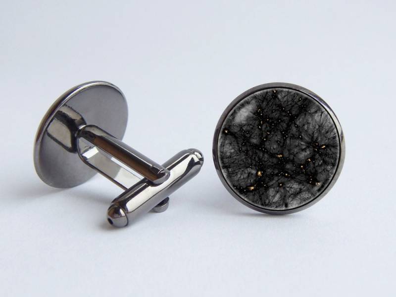 Dunkle Materie Manschettenknöpfe Science Fiction Galaxy Schmuck Astronomie Sterne Kosmos Raum Star von WorldOfDream