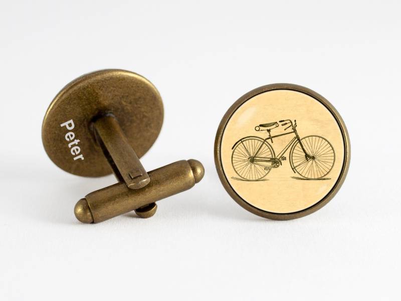 Fahrrad Manschettenknöpfe Vintage Vater Geschenk Fahrradzubehör Schmuck Radfahrer Sport Fahrradfahrer von WorldOfDream