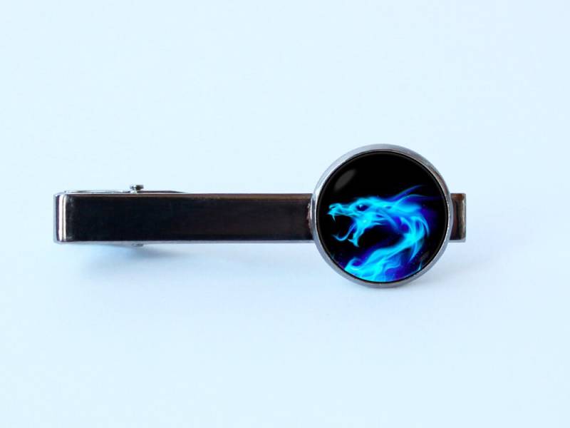 Fantasy-Drachen Krawatte Clip Eis Drachen Blau Bar Schmuck Geschenk Für Mann Fantasy Eisigen von WorldOfDream
