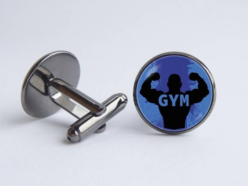 Fitness Manschettenknöpfe Workout Gym Sport Schmuck Bodycycling Übung Motivation Geschenk Gesund von WorldOfDream