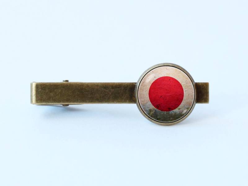 Flag Of Japan Tie Clip Patriotic Gift Christmas National Symbolic Japanese Flag Bar Jewelry von WorldOfDream
