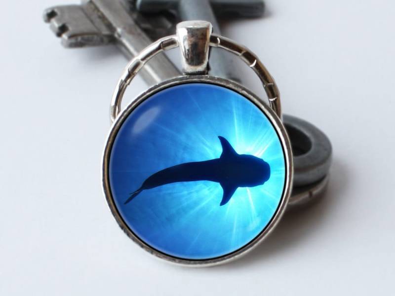 Hai Schlüsselanhänger Mann Geschenk Ozean Anhänger Seetier Blauwasser Schmuck Ocean von WorldOfDream